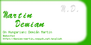 martin demian business card